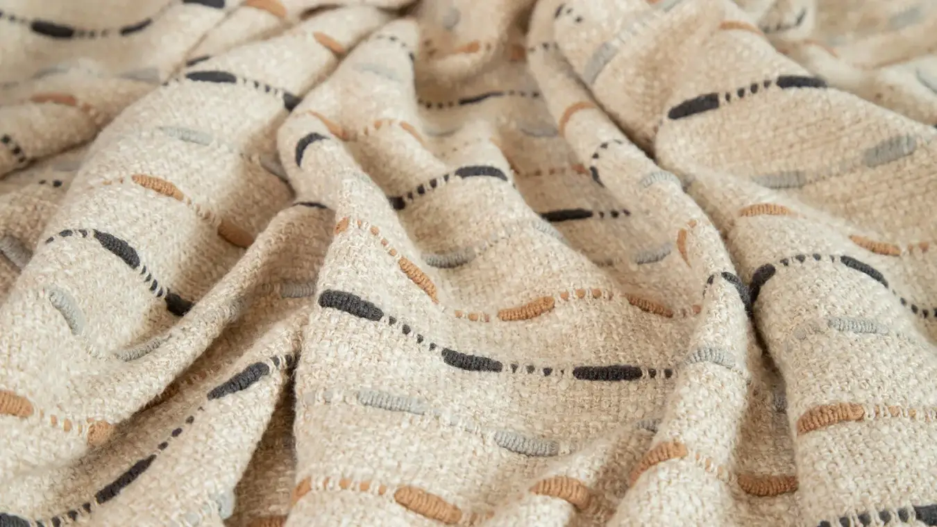 Плед Knit, цвет серо-бежевый Askona фото - 3 - большое изображение